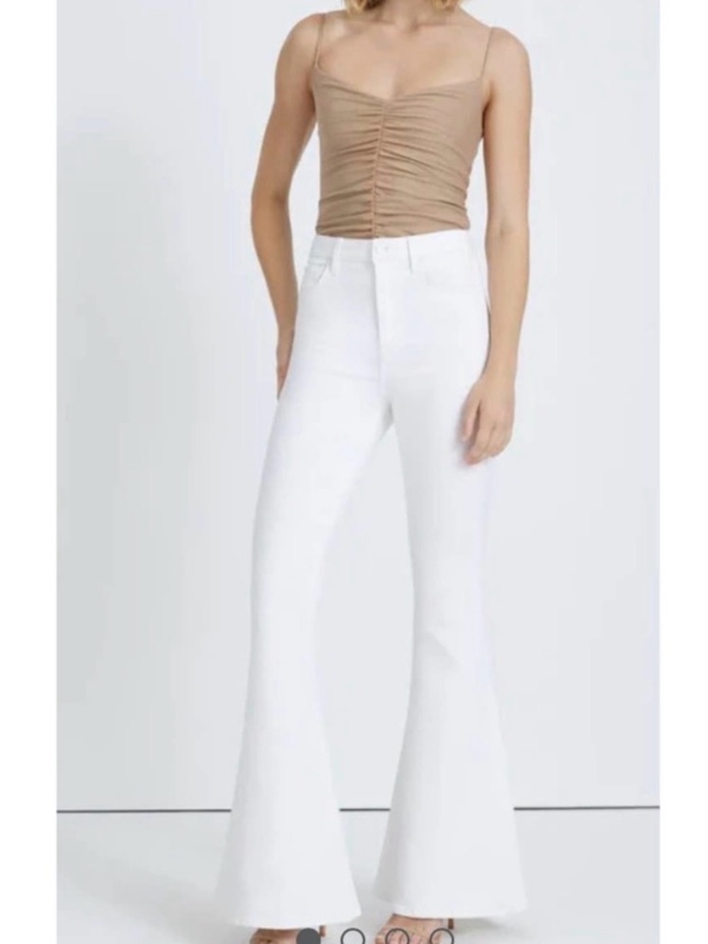 7 for all mankind MEGA FLARE JEAN IN CLEAN WHITE - NWT